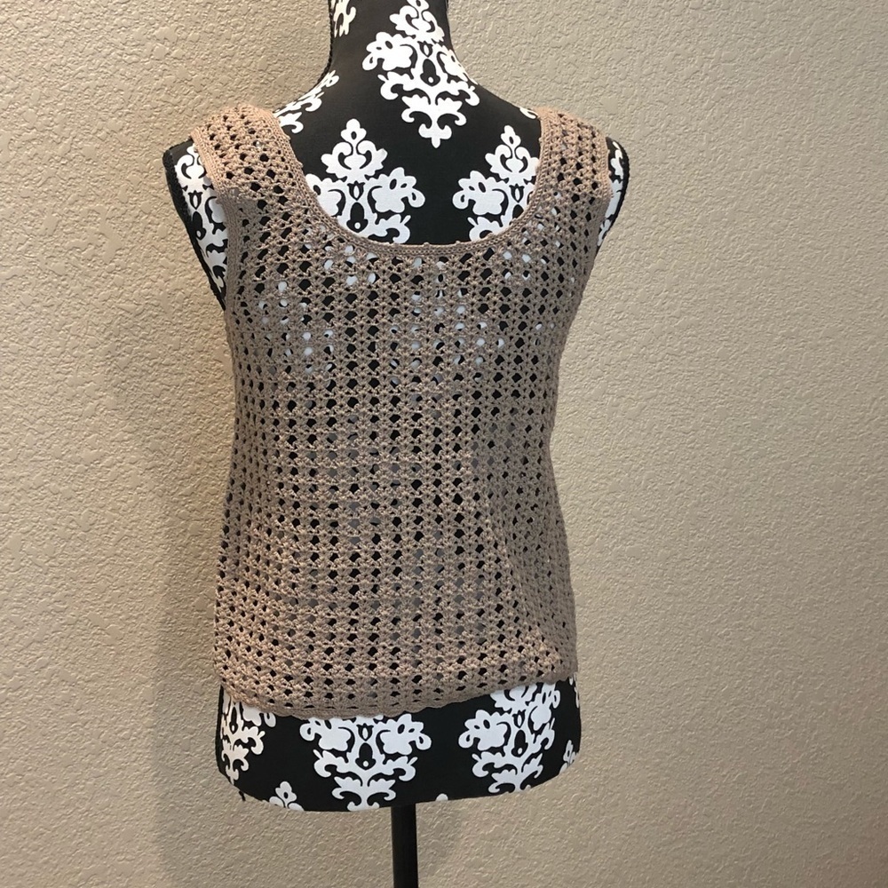 Chan Luu Crochet Sleeveless Tank Mint Cond Medium - Picture 4 of 7